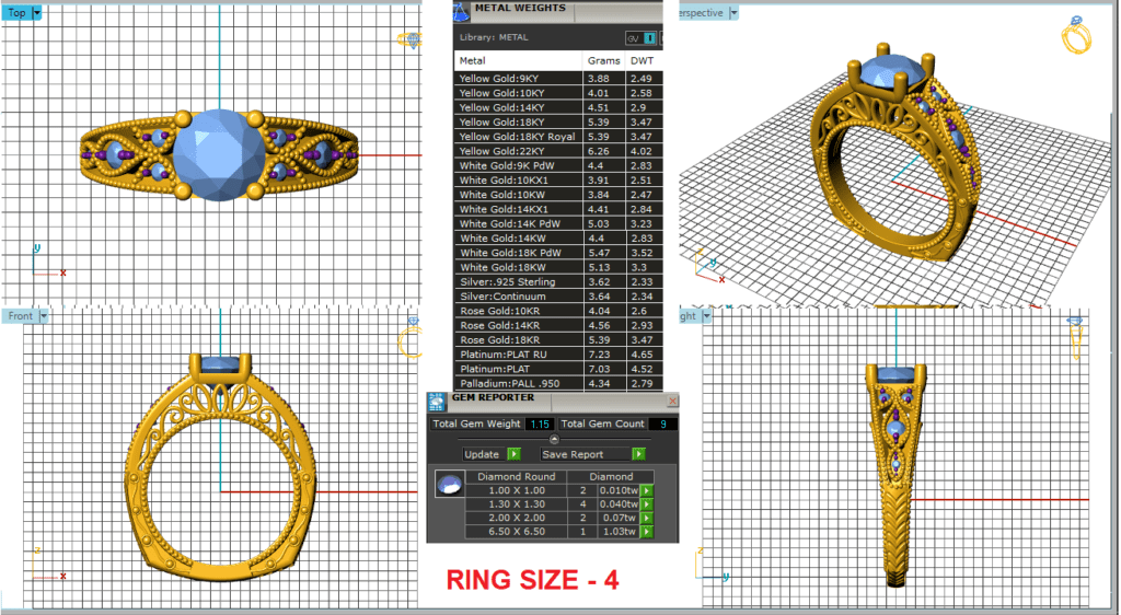 -gold-ring-blue-print for a rendering