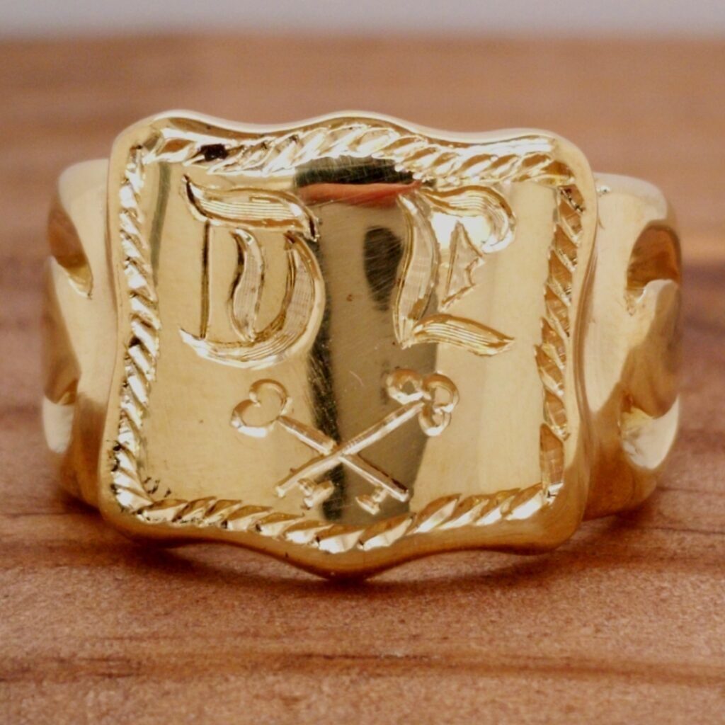 Family Signet Gold Ring