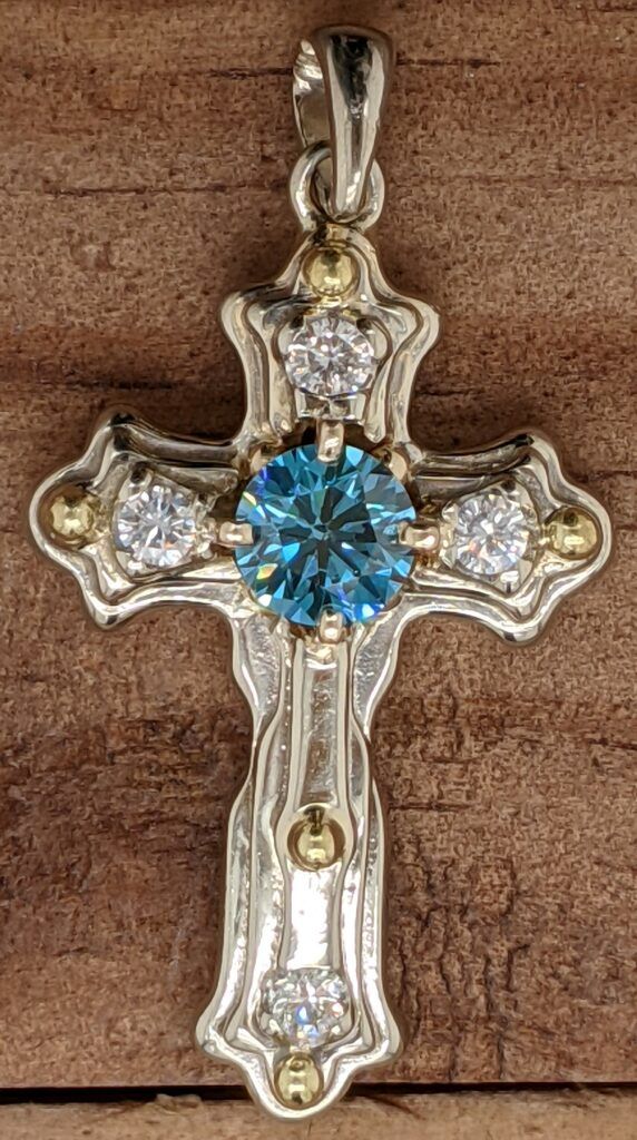 A pendant of a cross
