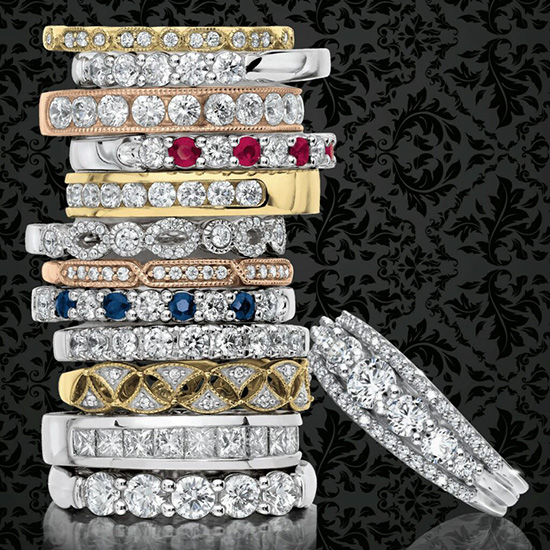 Stackable diamond rings
