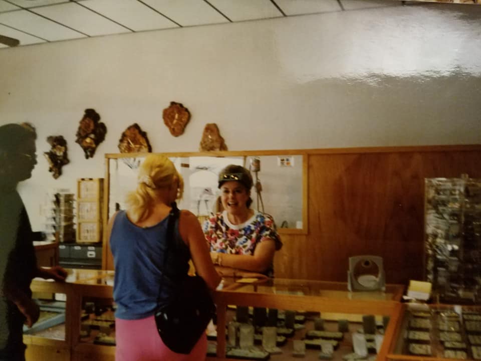 A throw back with a customer