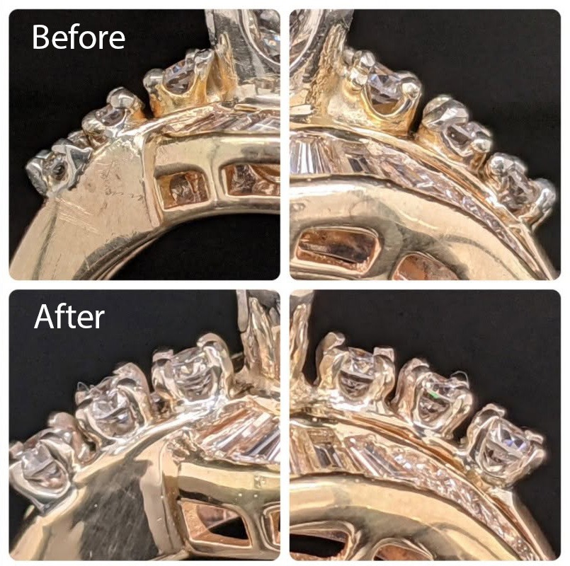 check prongs and setting