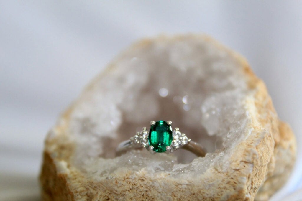 emeralds often have natural inclusions